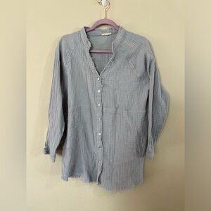 Promes Light Blue Cotton Blouse
